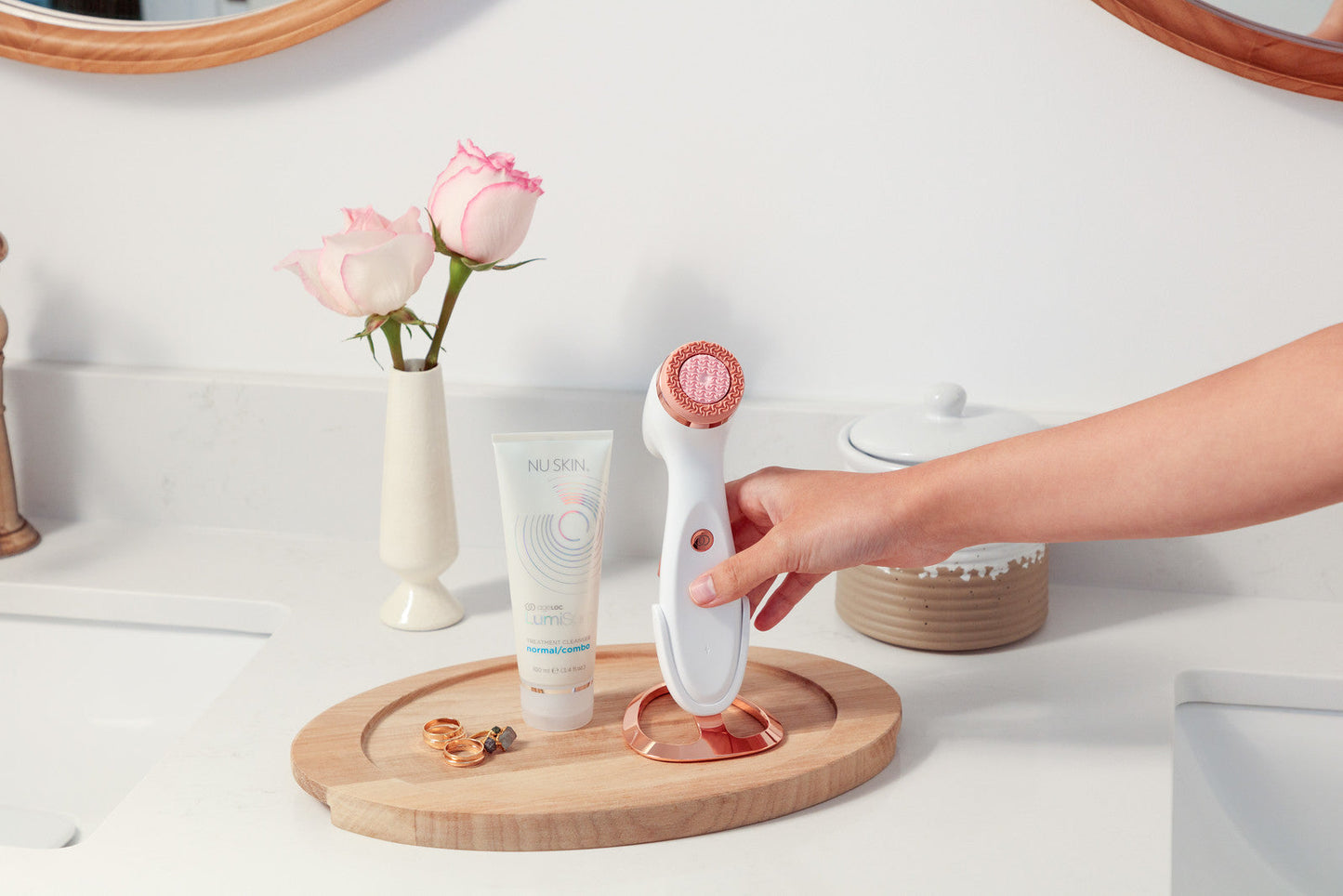 LumiSpa® iO with Cleanser - Rose Gold